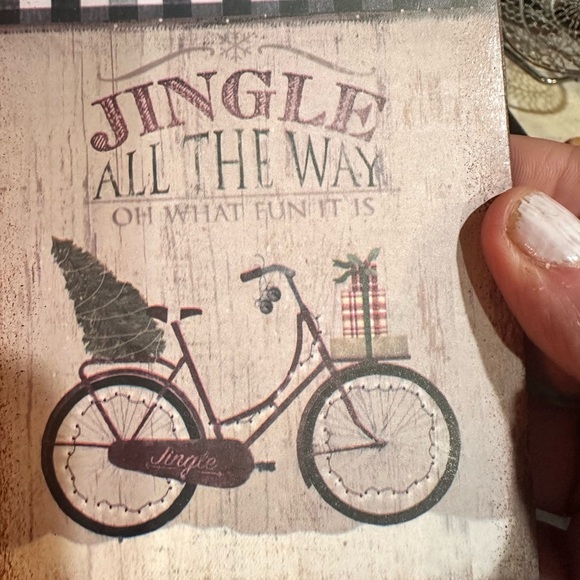 Rustic Holiday Ornament Set with Wagon and Bicycle Design ornaments - Picture 6 of 12